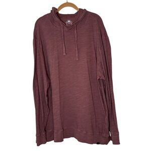 FAHERTY Mens 2XLT Long Sleeve Organic Cotton Hoodie Pullover Maroon